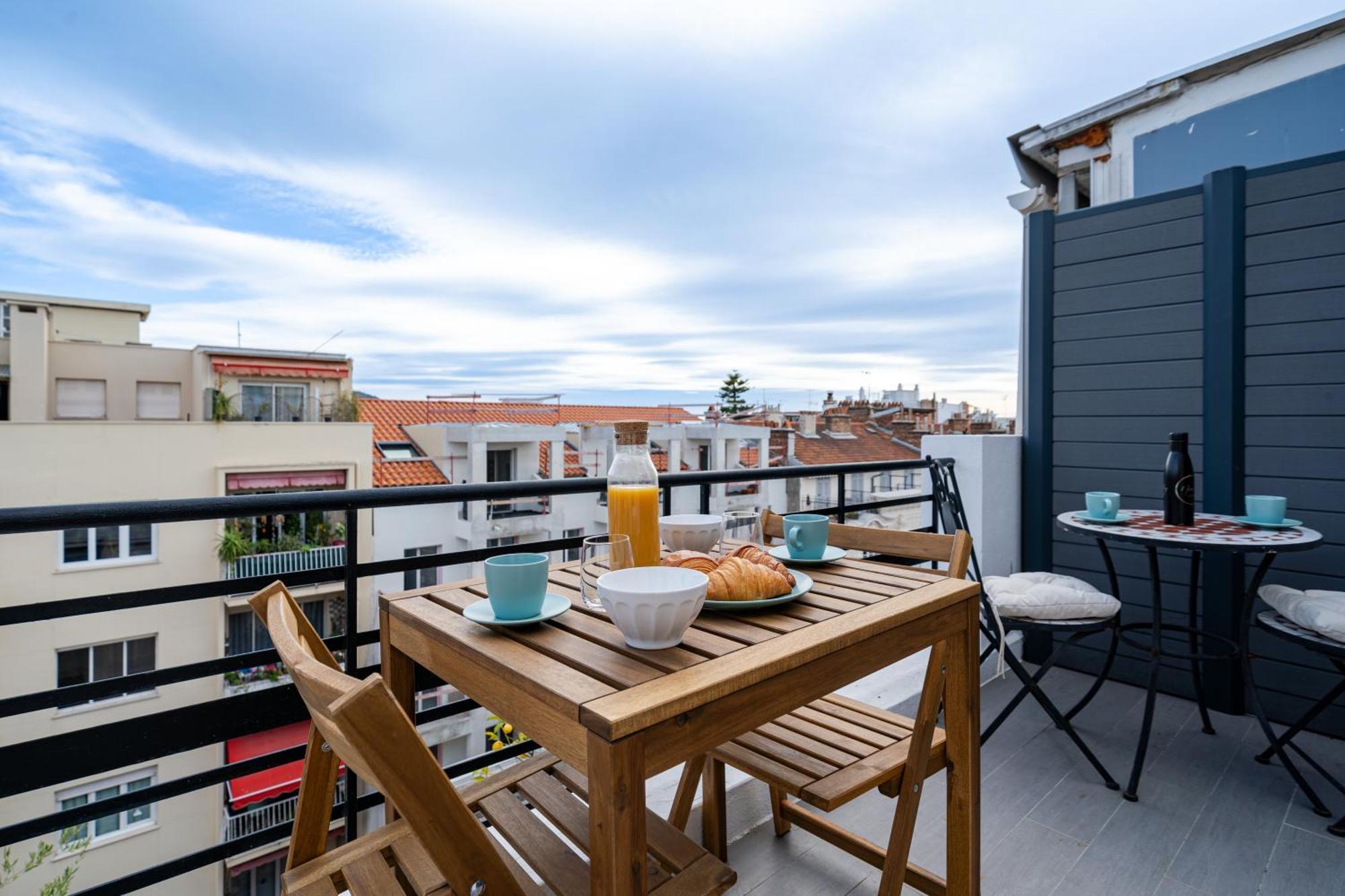 Top Floor Terrace - Dernier Etage Terrasse Cosy Niza Exterior foto